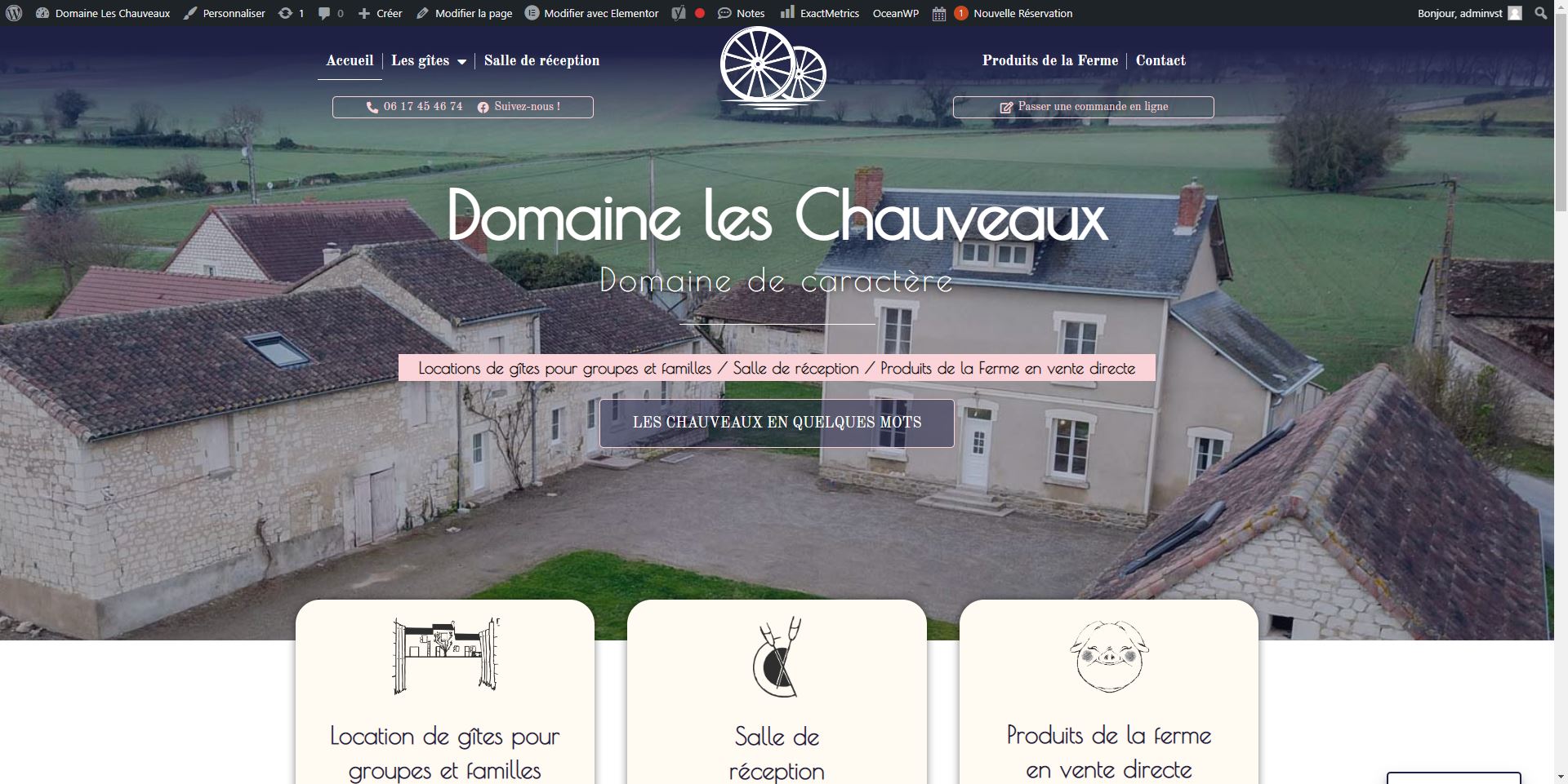 Lire la suite à propos de l’article Domaine les Chauveaux Gîtes avec vente de produits