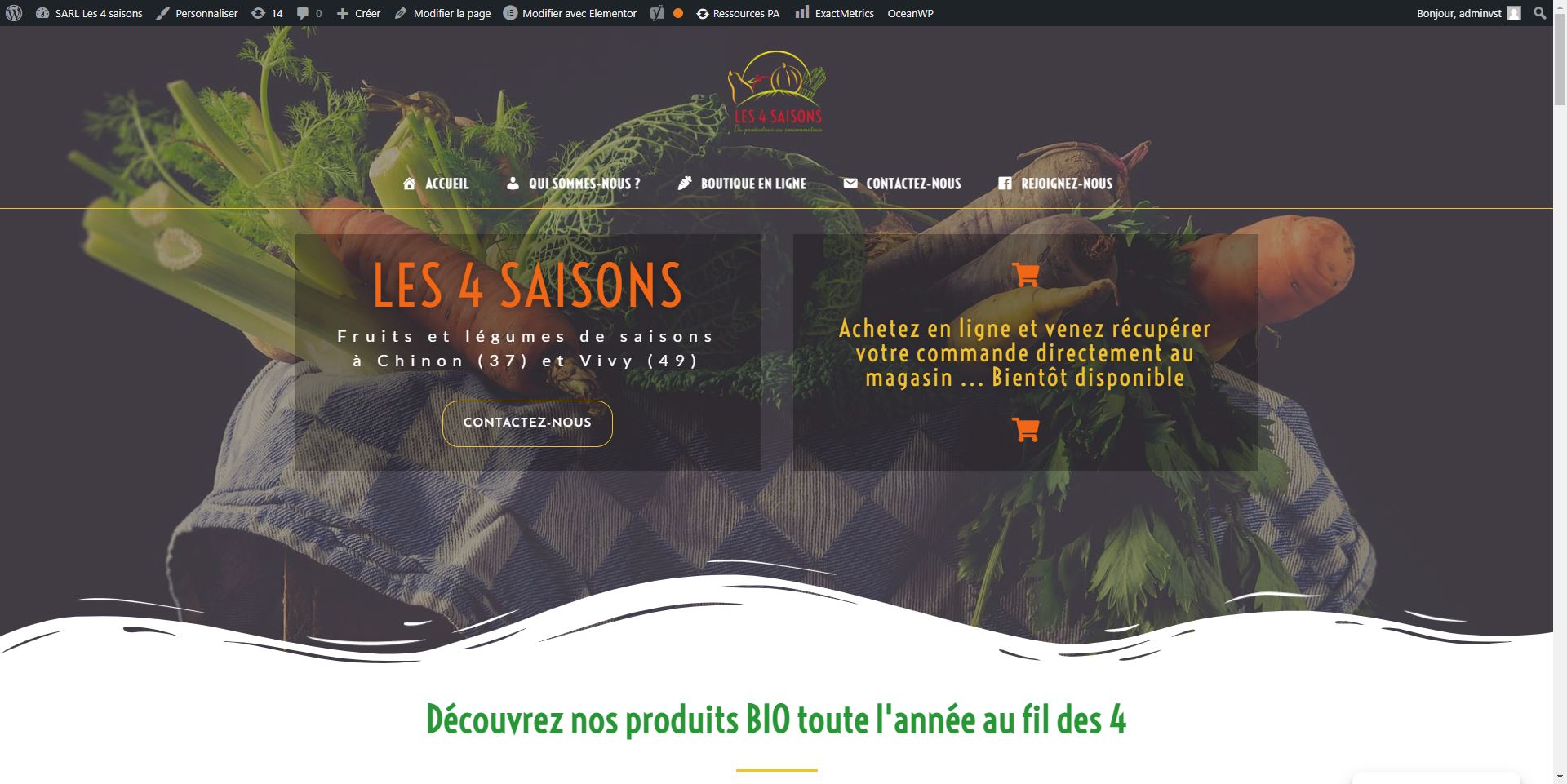 Lire la suite à propos de l’article Les 4 saisons à La Roche-Clermault Ventes fruits légumes de saisons