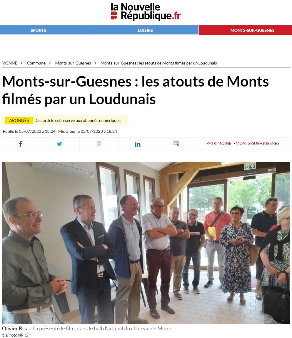 Lire la suite à propos de l’article Vidéo Monts sur Guesnes : le film de la commune